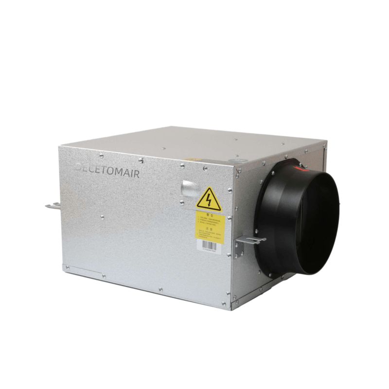 Centrifugal acoustic box fan inline duct ventilation product view
