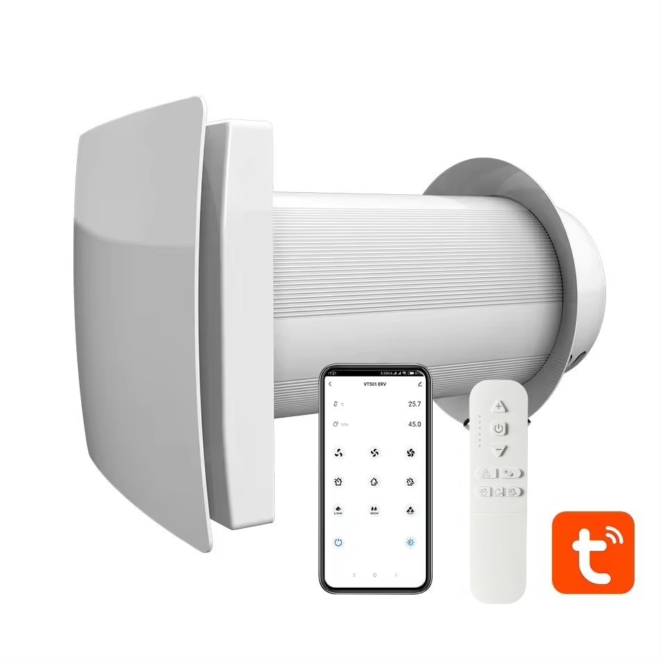 Wall mounted bidirectional heat recovery ventilation product view
