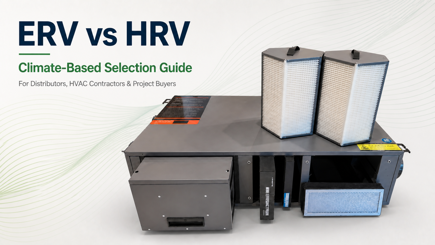 ANQR residential energy recovery ventilator used in an ERV and HRV climate selection guide