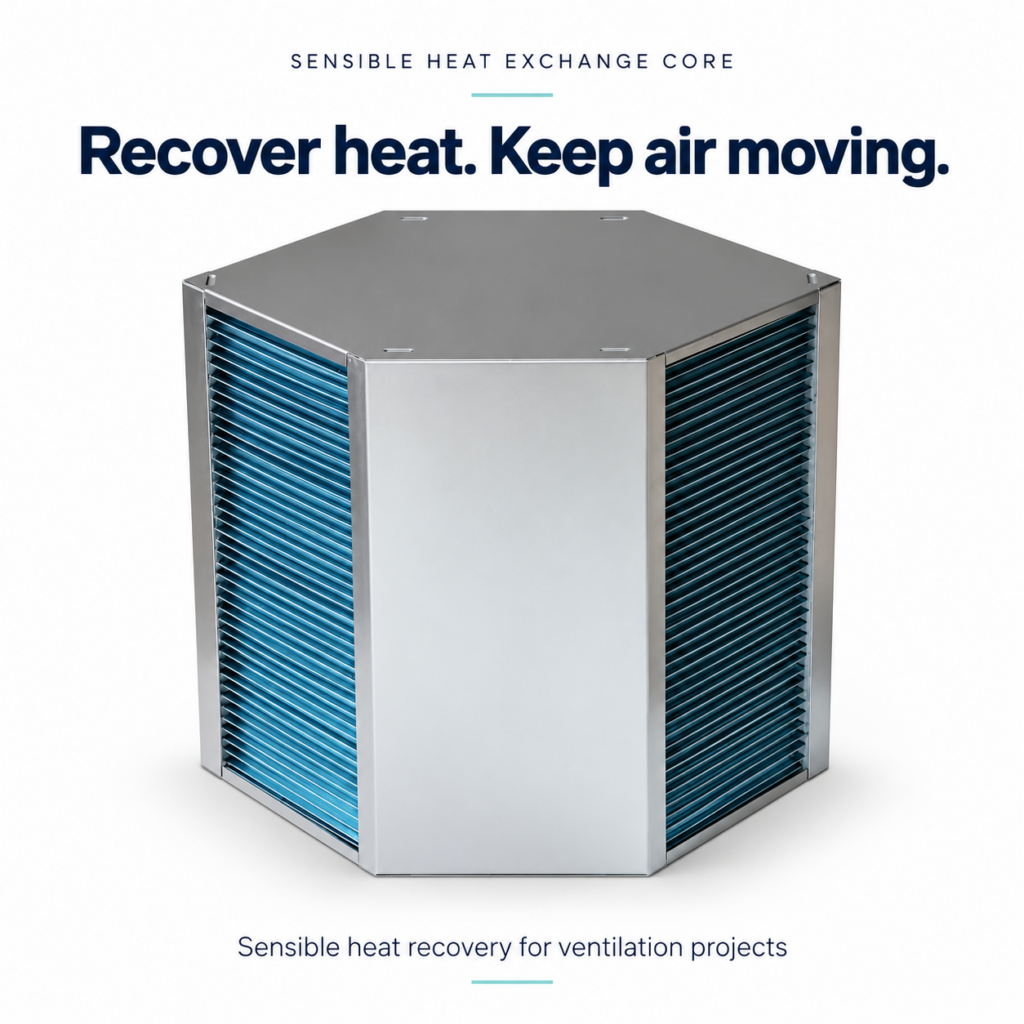 Sensible Heat Exchange Core for HRV Systems