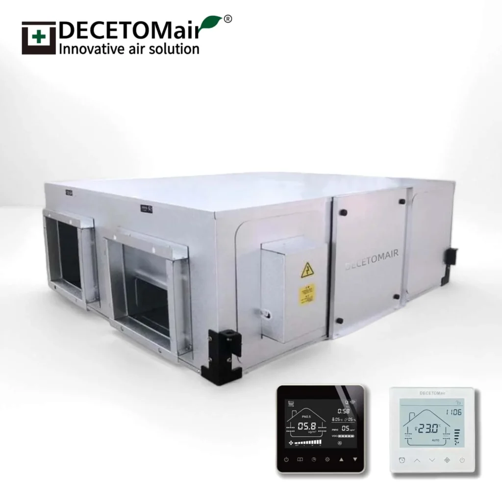Decetomair Total Heat Recovery Exchanger 3000 M/h Commercial Fresh For Ventilation System Erv Hrv Whole House Bedroom Outdoor