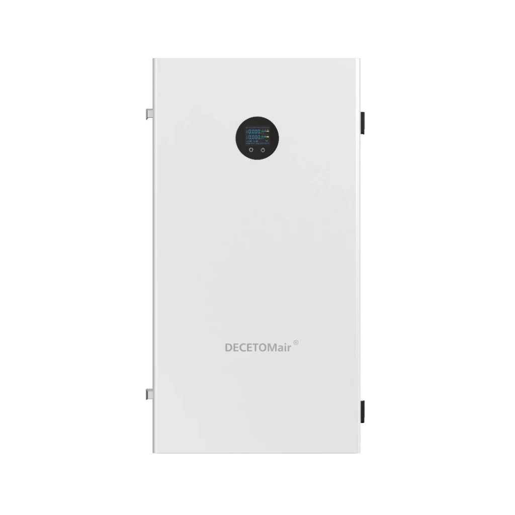 Decetomair Wall-mounted Unidirectional Fresh For System High-efficiency Filtration Touch Control Ductless Bathroom Kitchen